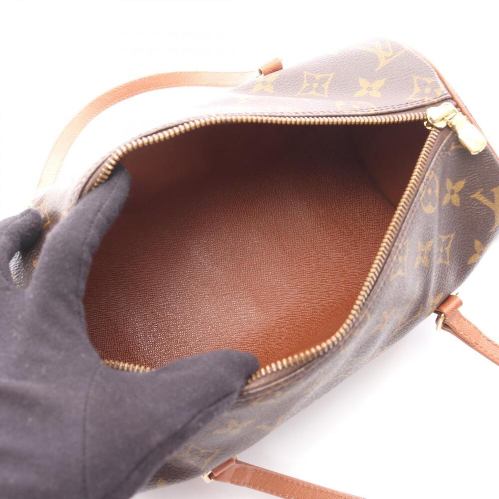 Louis Vuitton leather Monogram canvas brown handbag Papillon